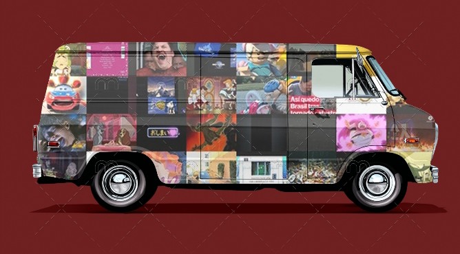 Spider-Man 2 Delivery Van Mockup Blank Meme Template