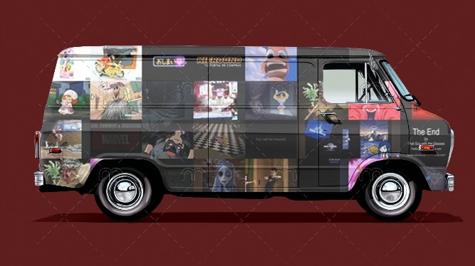 Sailor Moon Sailor Stars Delivery Van Mockup Blank Meme Template
