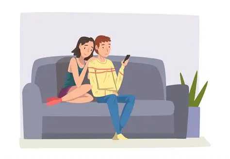 Couple Relaxing on couch Blank Meme Template