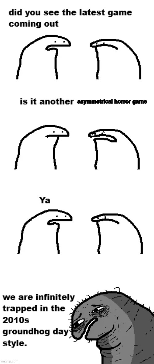 a quick meme | asymmetrical horror game | image tagged in roblox,memes,forsaken,gaming,bored | made w/ Imgflip meme maker