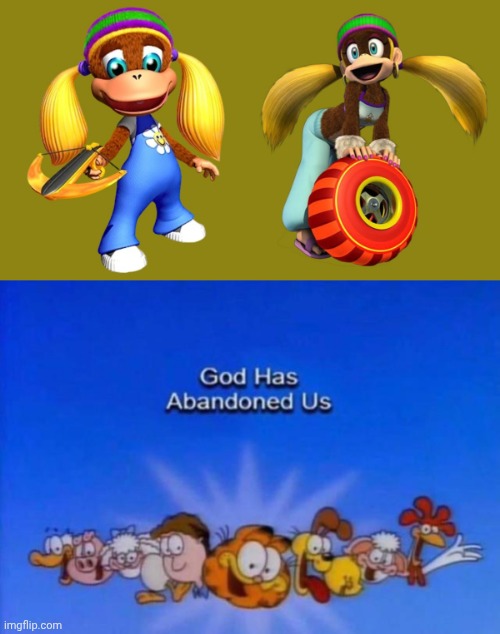 Tiny kong redesign, Why | image tagged in garfield god has abandoned us | made w/ Imgflip meme maker