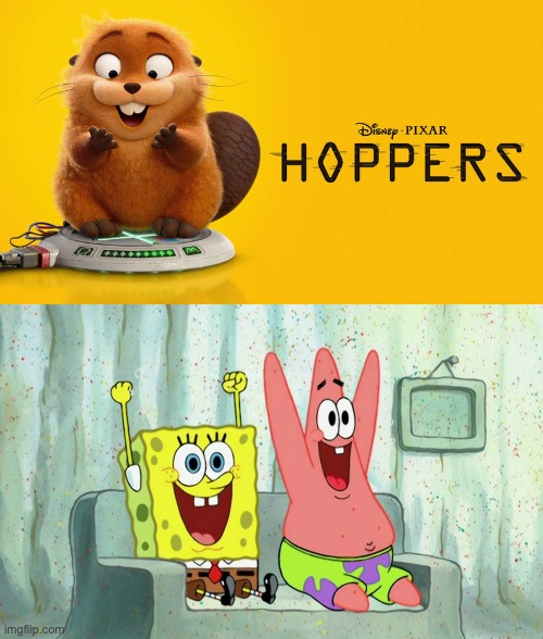 SpongeBob SquarePants and Patrick Star loves Hoppers (2026) | image tagged in who loves hoppers 2026,spongebob squarepants,patrick star,disney,pixar,memes | made w/ Imgflip meme maker