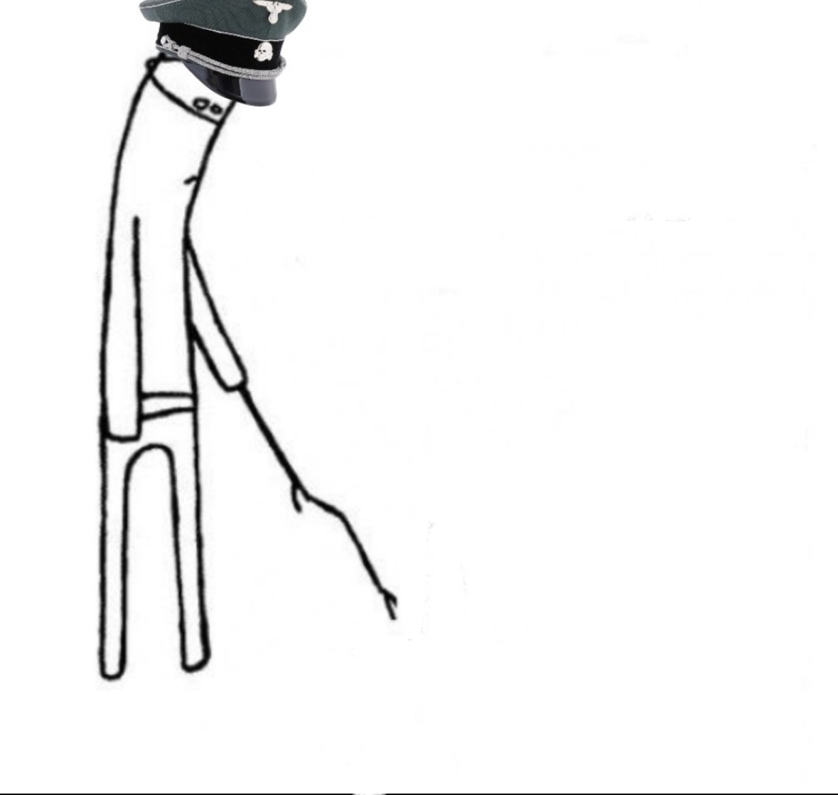 Nazi guy with stick Blank Meme Template