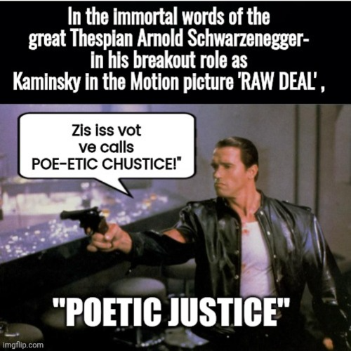 Arnold Raw Deal Poetic Justice Blank Meme Template