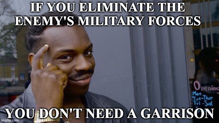 It's Not Dubya's Iraq War | IF YOU ELIMINATE THE ENEMY'S MILITARY FORCES; YOU DON'T NEED A GARRISON | image tagged in memes,roll safe think about it,epic fury,iran | made w/ Imgflip meme maker