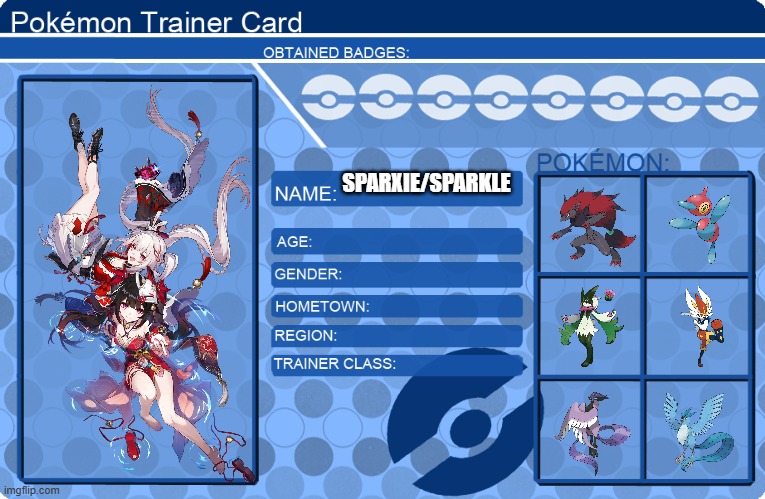 Sparkle & Sparxie's Pokemon Team | SPARXIE/SPARKLE | image tagged in pokemon,honkai star rail | made w/ Imgflip meme maker