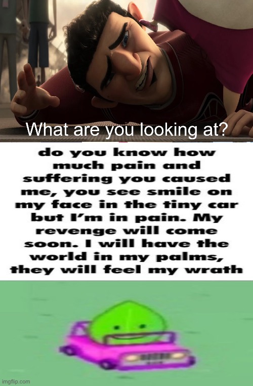 Another ruined fill in meme! | image tagged in destroy this fill-in meme 2,leafy car,deviantart sucks,leafy,bfdi | made w/ Imgflip meme maker