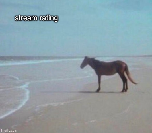 horsb | stream rating | image tagged in man horse water,msmg | made w/ Imgflip meme maker