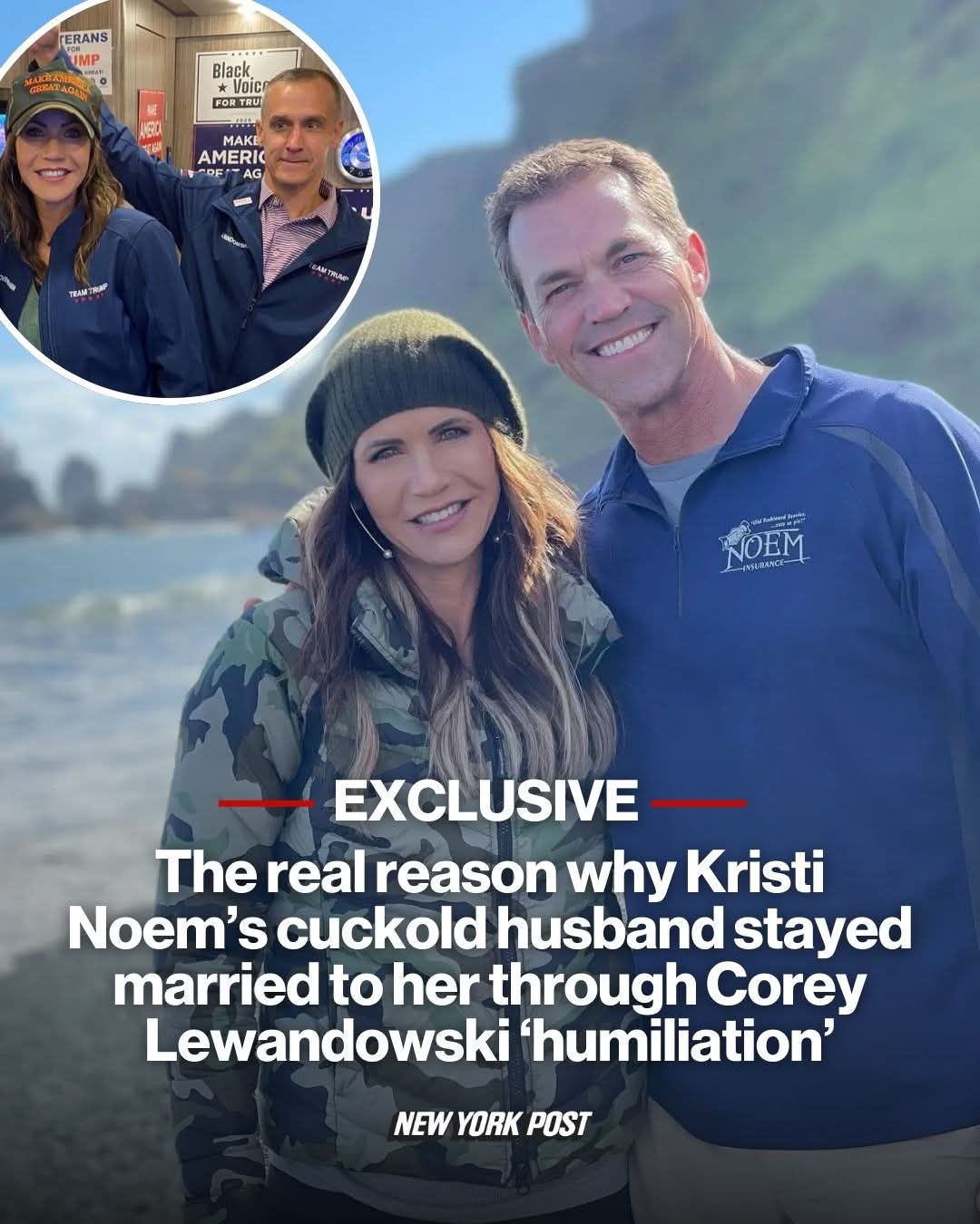 Kristi Noem has her husband well trained Blank Meme Template