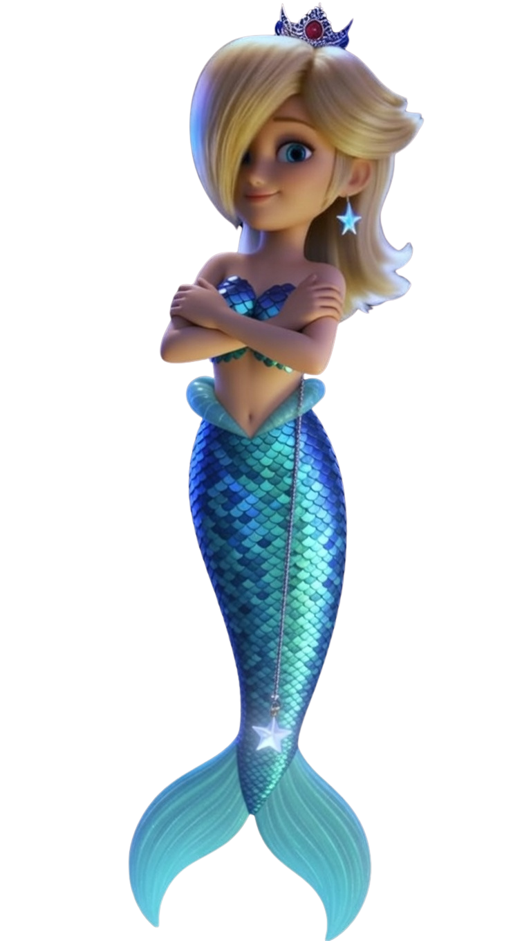 Mermaid Rosalina Blank Meme Template