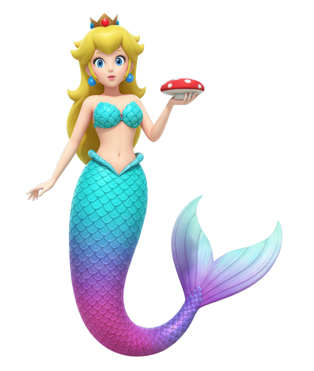 Mermaid Peach Blank Meme Template