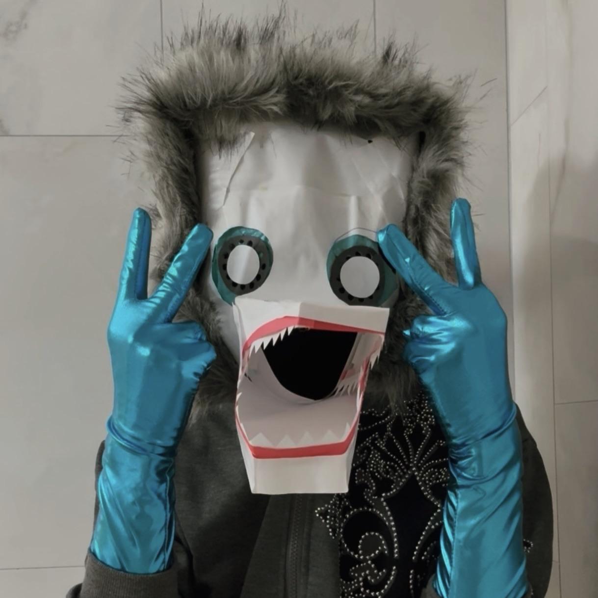 High Quality North West's Biggest Fan Dolphin Mask Blank Meme Template