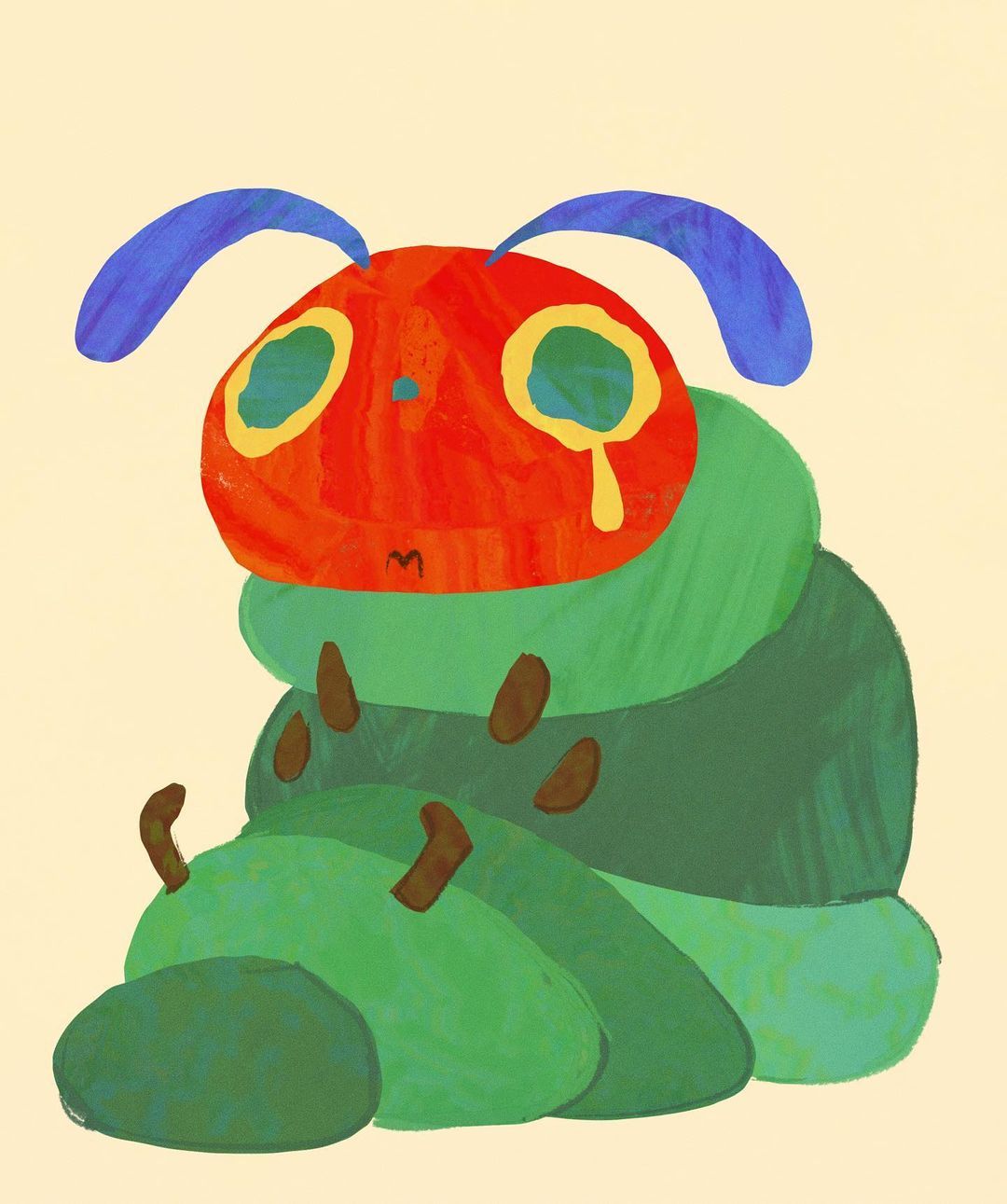 Fette Raupe Nimmersatt Blank Meme Template