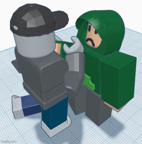 A poorly done render of me strangling roblox | made w/ Imgflip meme maker