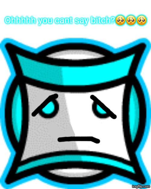 Mouthless square | Ohhhhh you cant say bitch???? | image tagged in mouthless square | made w/ Imgflip meme maker
