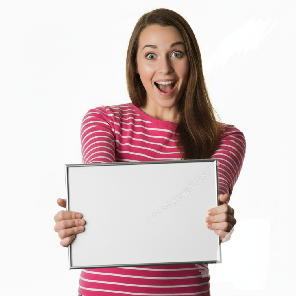 Woman With Whiteboard Blank Meme Template