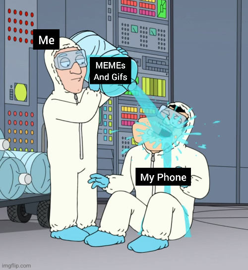 MAJOR OVERLOAD | image tagged in gifs,memes,stan smith,american dad,water,phone | made w/ Imgflip meme maker