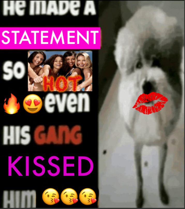 He made a statement so hot even his gang kissed him Blank Meme Template