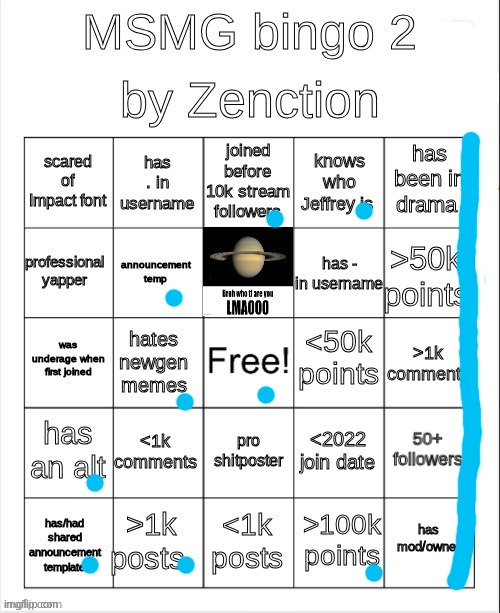 MSMG Bingo 2 | image tagged in msmg bingo 2 | made w/ Imgflip meme maker