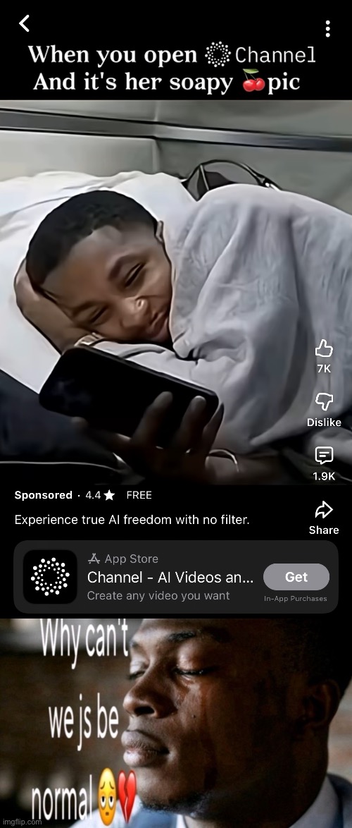 Worst yt ad oat | image tagged in why can't we js be normal updated | made w/ Imgflip meme maker