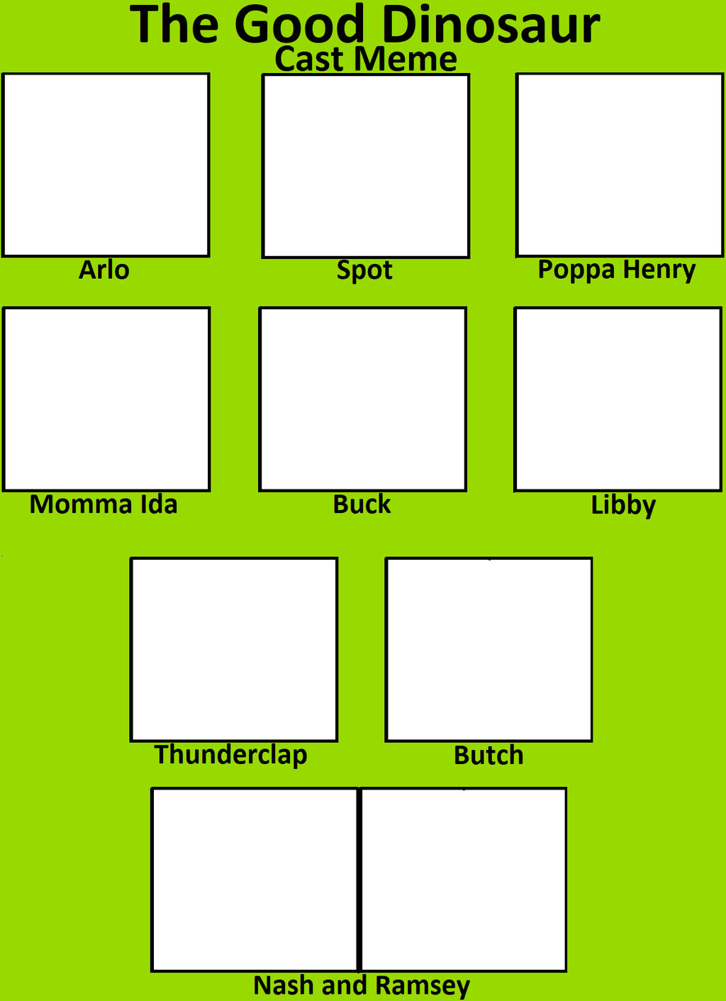 The Good Dinosaur Cast Meme Blank Meme Template