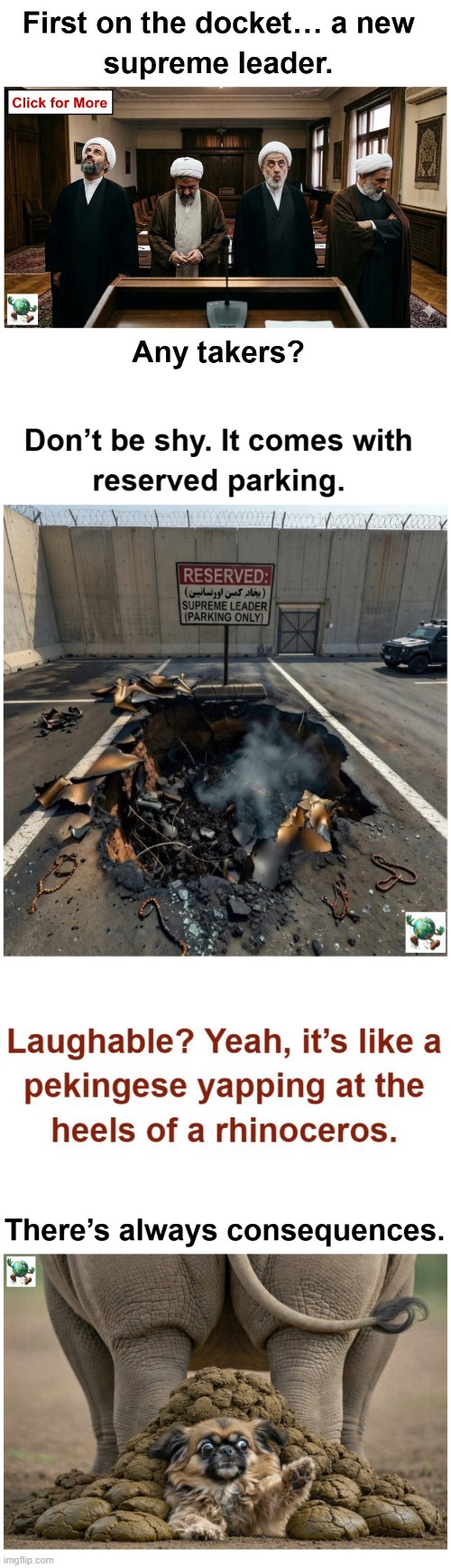 In hindsight (maybe even foresight), don’t the bold claims of retaliation by the Iranian mullahs come across as laughable? | image tagged in maga,conservative,iran | made w/ Imgflip meme maker