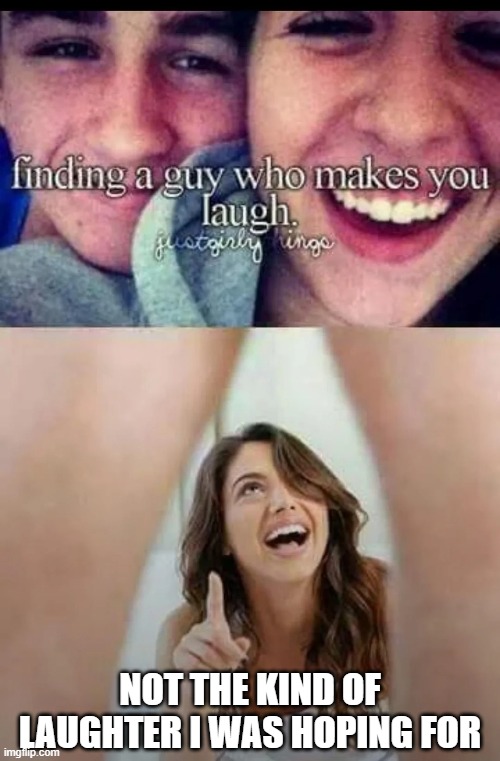 Make Her Laugh | NOT THE KIND OF LAUGHTER I WAS HOPING FOR | image tagged in sex jokes | made w/ Imgflip meme maker