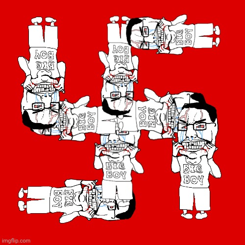 The Chudjak brothers make a swastika Blank Meme Template