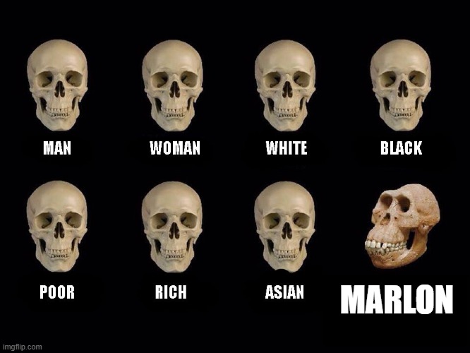 empty skulls of truth | MARLON | image tagged in empty skulls of truth | made w/ Imgflip meme maker