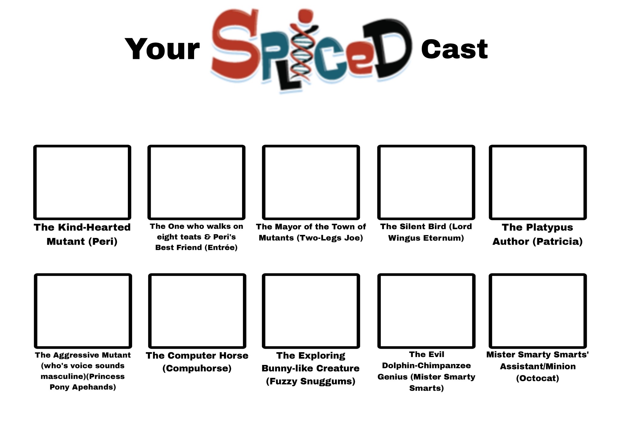 Spliced Cast Meme Blank Meme Template