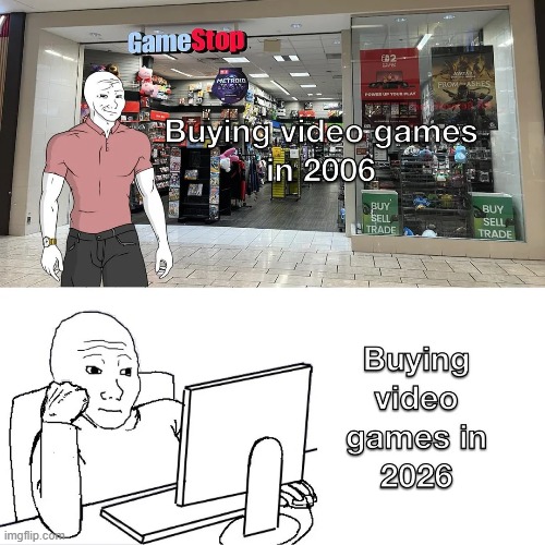 I kind of miss standing in line | image tagged in memes,funny,gaming,video games,so true | made w/ Imgflip meme maker