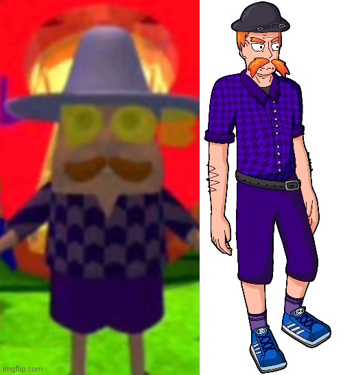 In the og planet dob game he's just an unsettling NPC but in GG he's a genuine threat to everyone | made w/ Imgflip meme maker