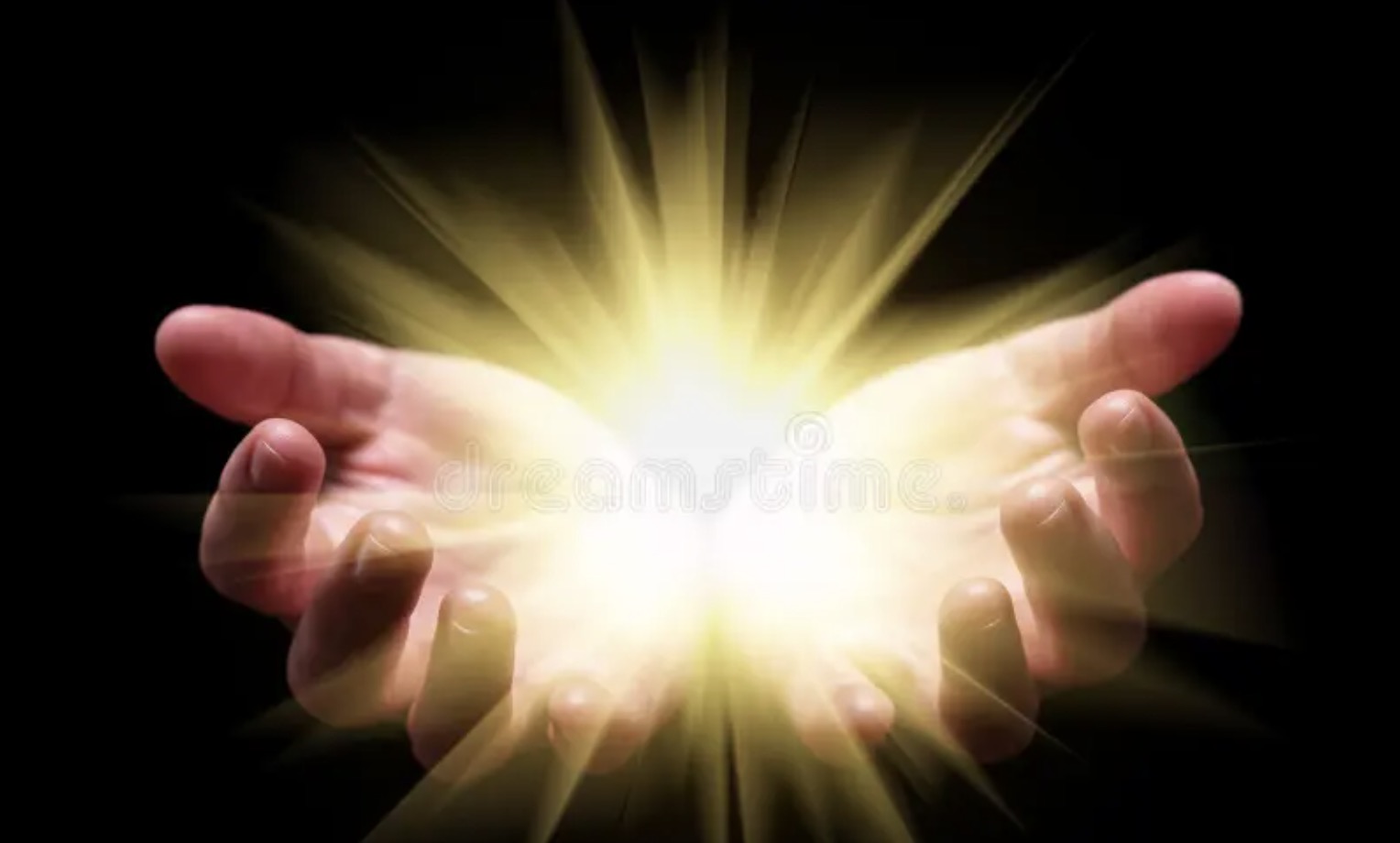 Divine hands bestowing Blank Meme Template