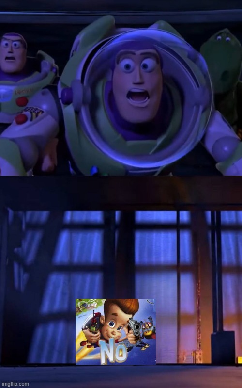 no | image tagged in the toy story gang meets what character | made w/ Imgflip meme maker