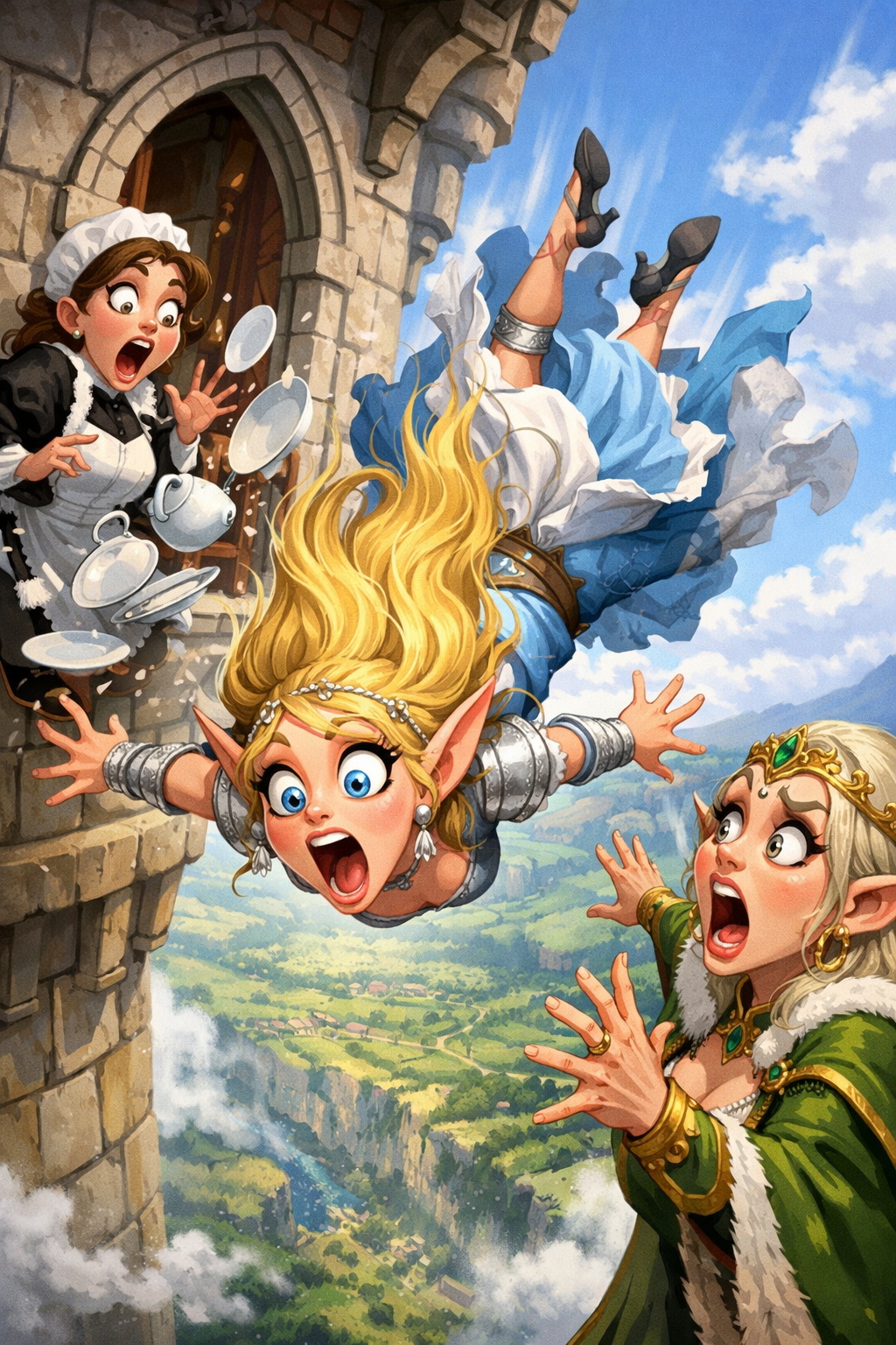 clumsy elf princess Blank Meme Template