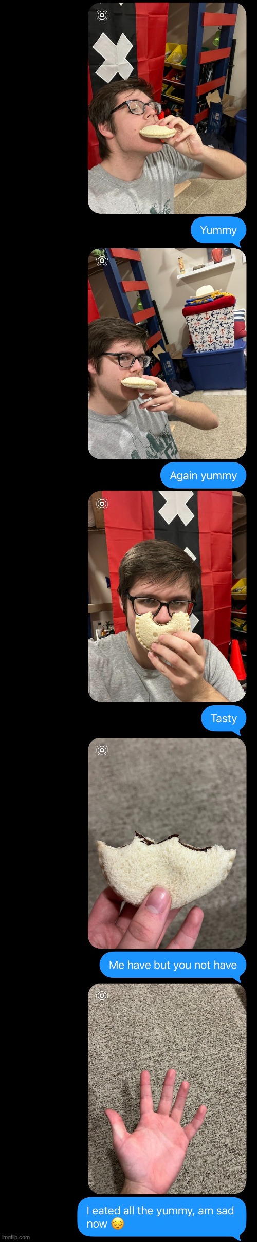 My sister was jealous of my uncrustables, so I was ragebaiting her | made w/ Imgflip meme maker