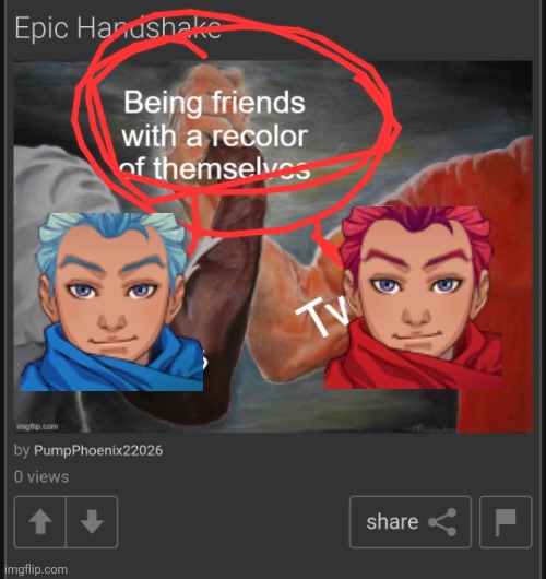 BLUE AND RED GUY MENTIONED RAHHHH | made w/ Imgflip meme maker