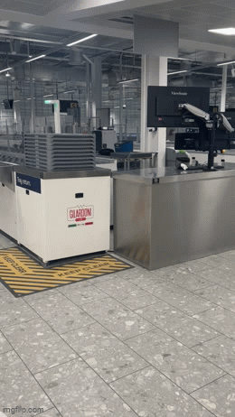 Liminal space (empty airport security checkpoint) - Imgflip