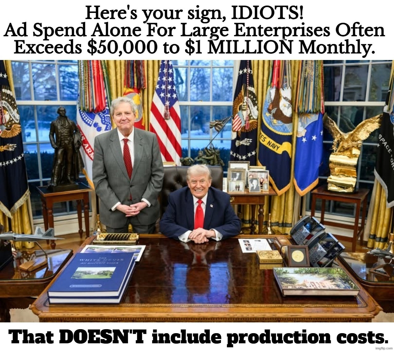 Professing themselves to be wise, they became fools. | image tagged in john kennedy,donald j trump,book of idiots,useful idiots,ship of fools,special kind of stupid | made w/ Imgflip meme maker