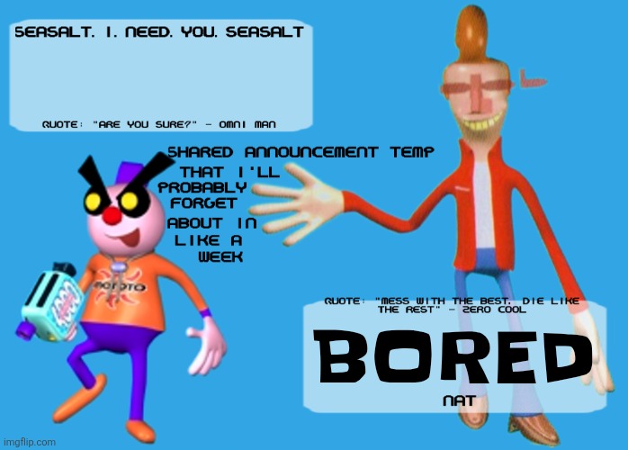 Planet Dob themed shared announcement temp | BORED | image tagged in planet dob themed shared announcement temp | made w/ Imgflip meme maker