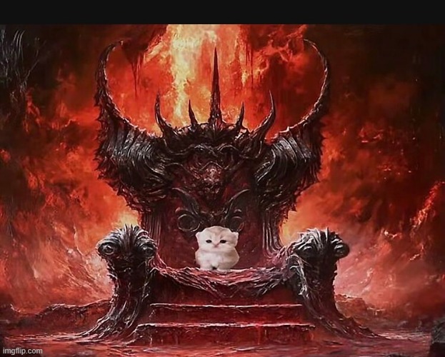 Kitty throne | image tagged in kitty throne | made w/ Imgflip meme maker
