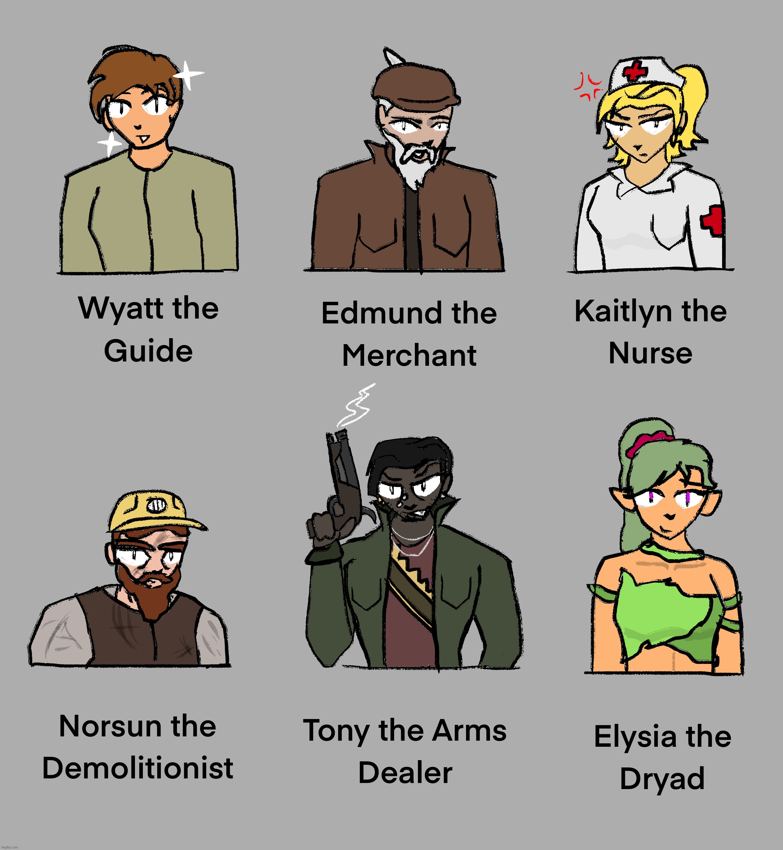 terraria npc doodles | made w/ Imgflip meme maker