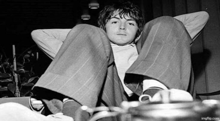 stream seems to be pretty alive at the moment | image tagged in paul mccartney sitting | made w/ Imgflip meme maker
