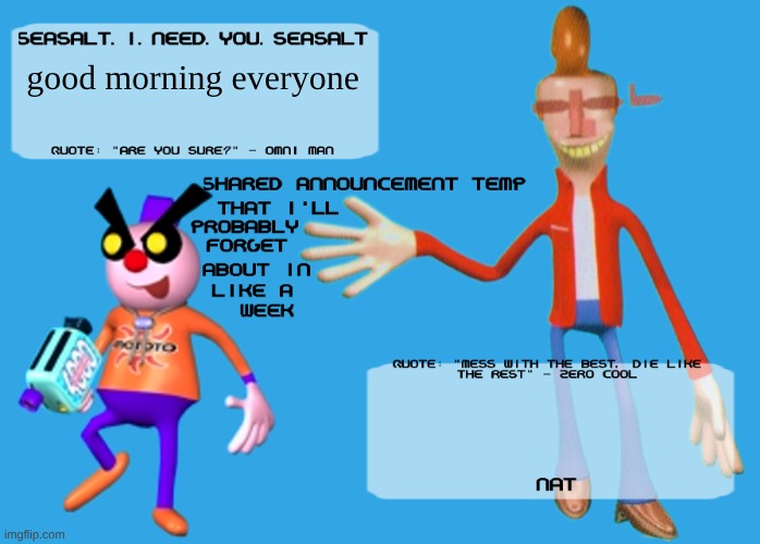 bwuh | good morning everyone | image tagged in planet dob themed shared announcement temp | made w/ Imgflip meme maker