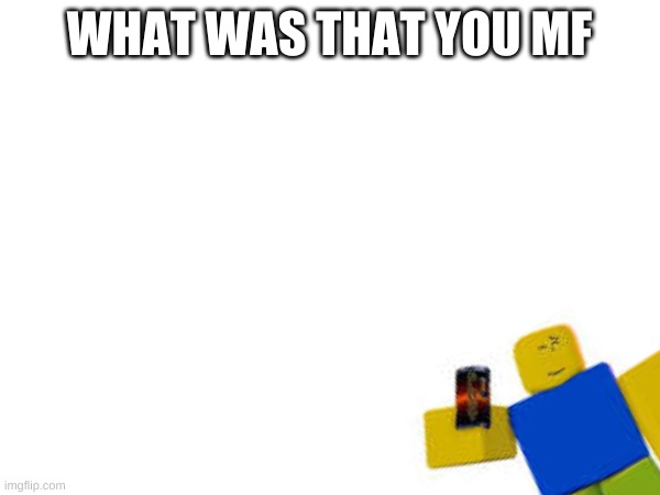 WHAT WAS THAT YOU MF | made w/ Imgflip meme maker