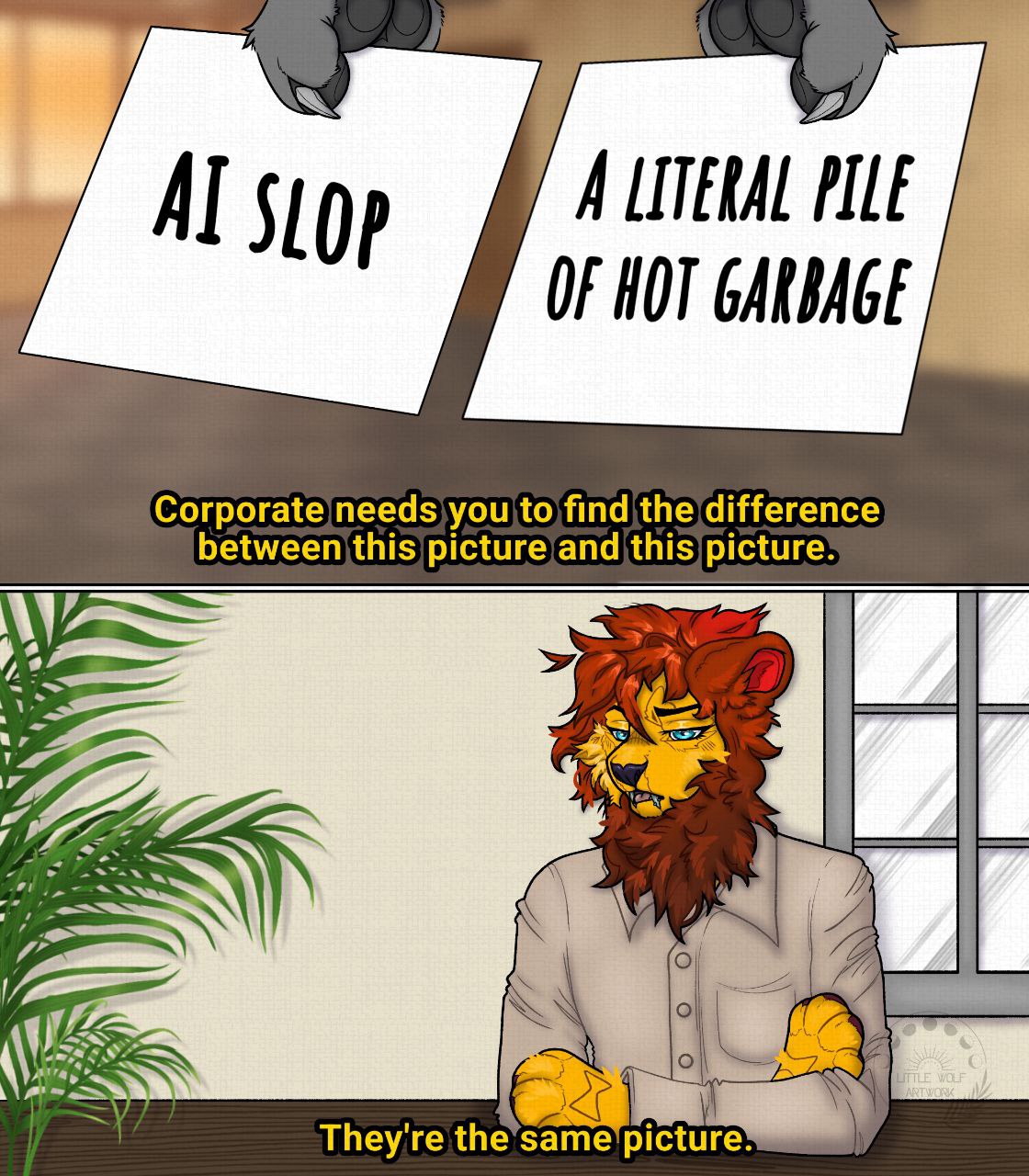Difference furry version Blank Meme Template