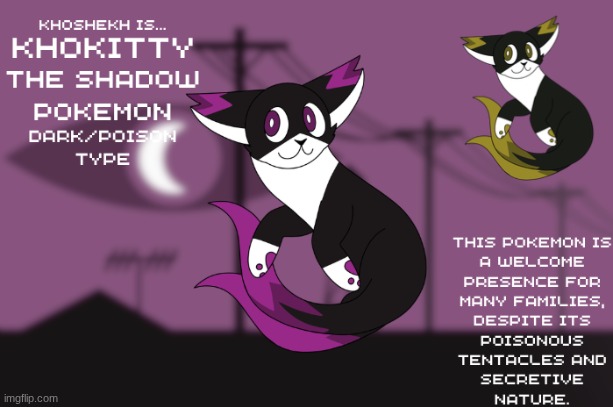 Khoshekh from Welcome to Night Vale as a pokemon! (My art) | image tagged in wtnv,pokemon,drawing | made w/ Imgflip meme maker