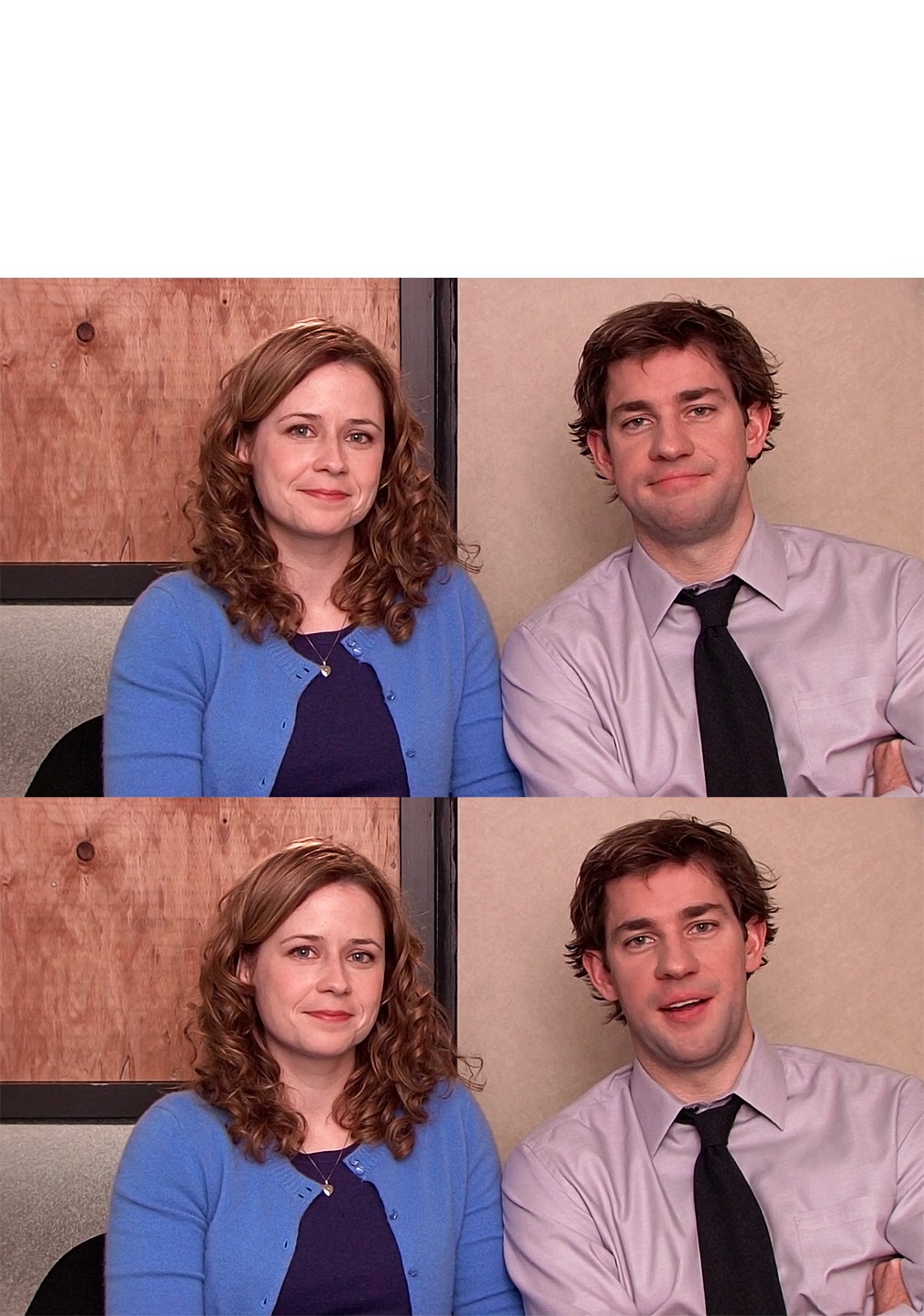 Pam and Jim Blank Meme Template