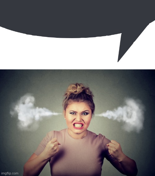 image tagged in discord speech bubble,pissed woman steam coming out of ears 580x400 | made w/ Imgflip meme maker