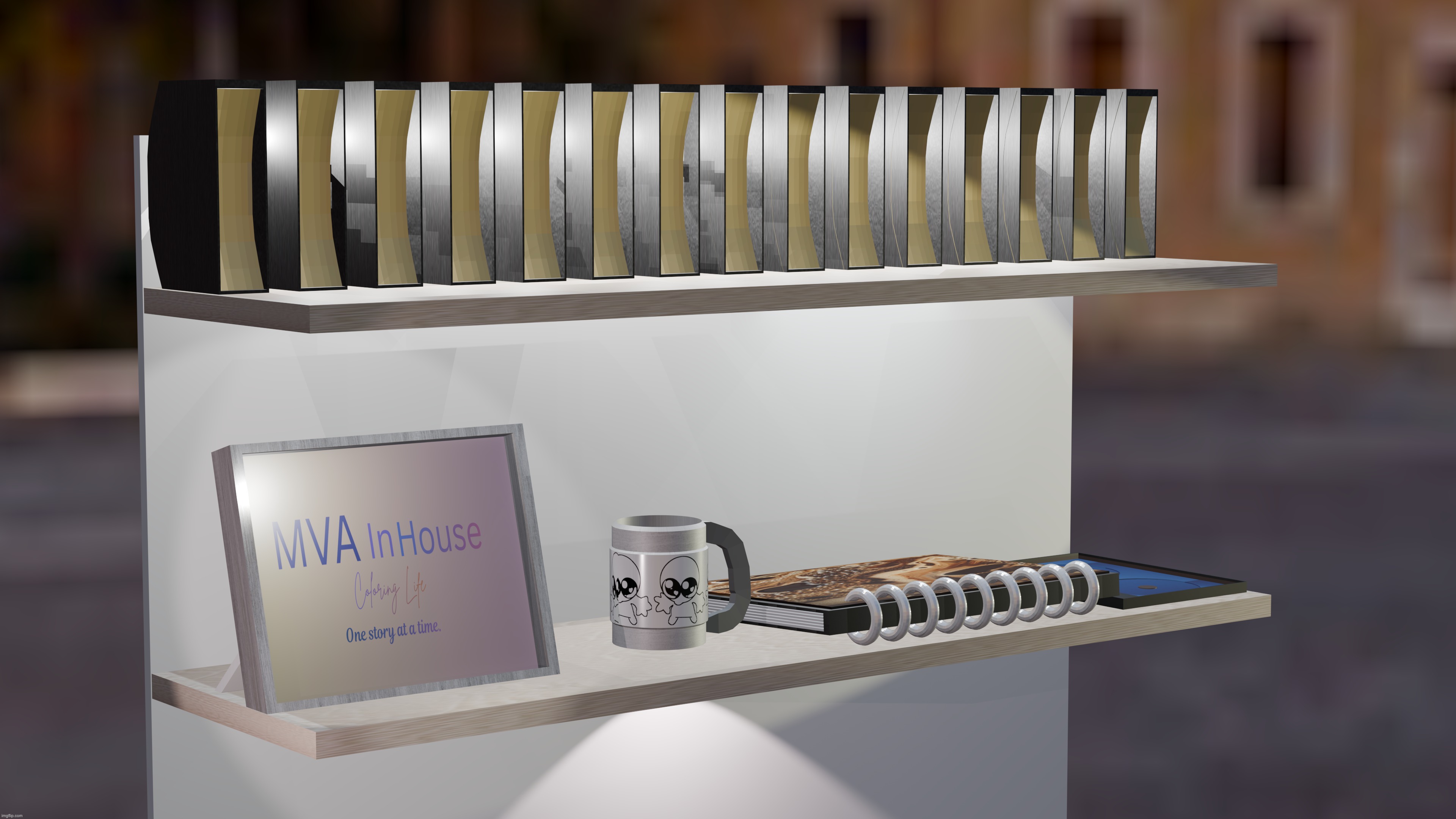 I fixed the lighting. | image tagged in blender,designs,desk,homely effect/feeling,leader of inhouse mva,school club | made w/ Imgflip meme maker